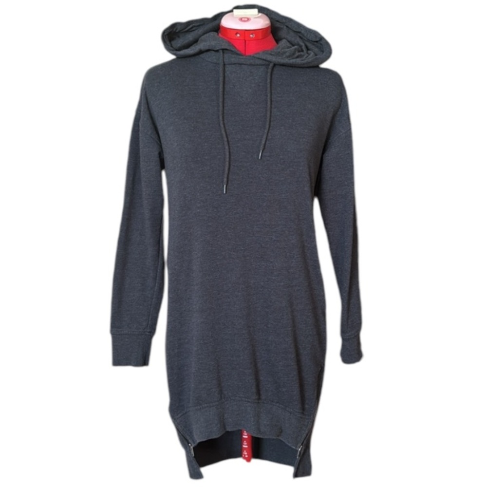 2/$18 Mossimo Grey Long Hoodie Sweater Dress Tunic Size XS